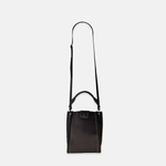 Plinio Visona Top Handle Tote Mini Phone Bag in Dark Brown - Big Bag NY