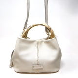 Plinio Visona Tortoise Handle Contrast Stitch Handbag Latte - Big Bag NY 2