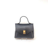Plinio Visona Turn lock Flap Mini Bag PV-20640-BLACK - Big Bag NY 1