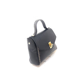 Plinio Visona Turn lock Flap Mini Bag PV-20640-BLACK - Big Bag NY 2