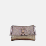 Plinio Visona VALENTINA Small Metallic Flap Clutch - Big Bag NY