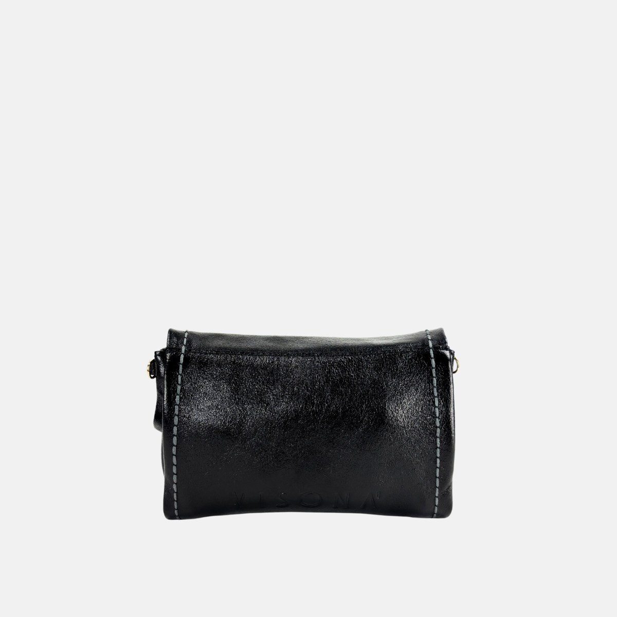 Plinio Visona VALENTINA Small Metallic Flap Clutch - Big Bag NY