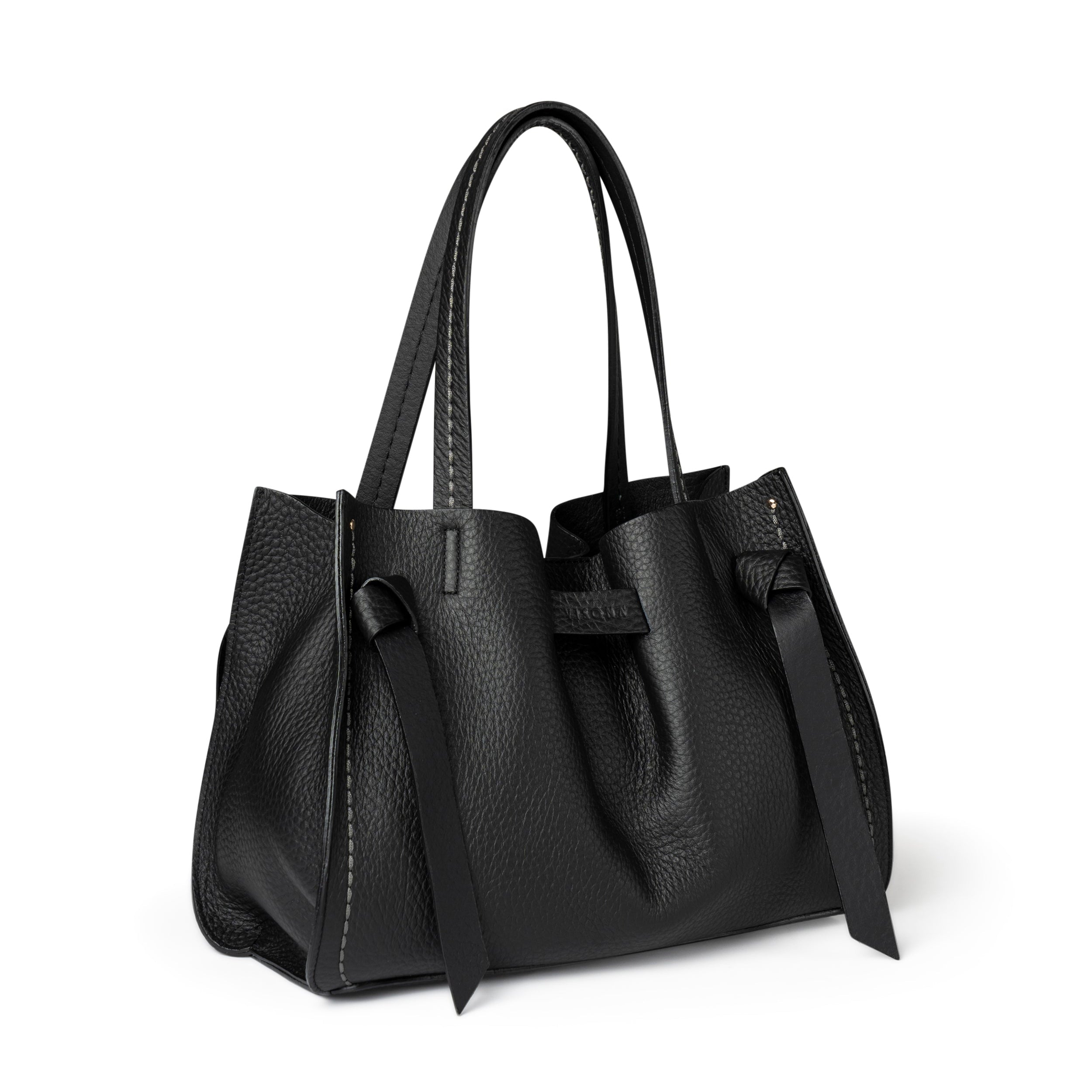 Plinio Visona VITTORIA Medium Tote Bag Black - Big Bag NY