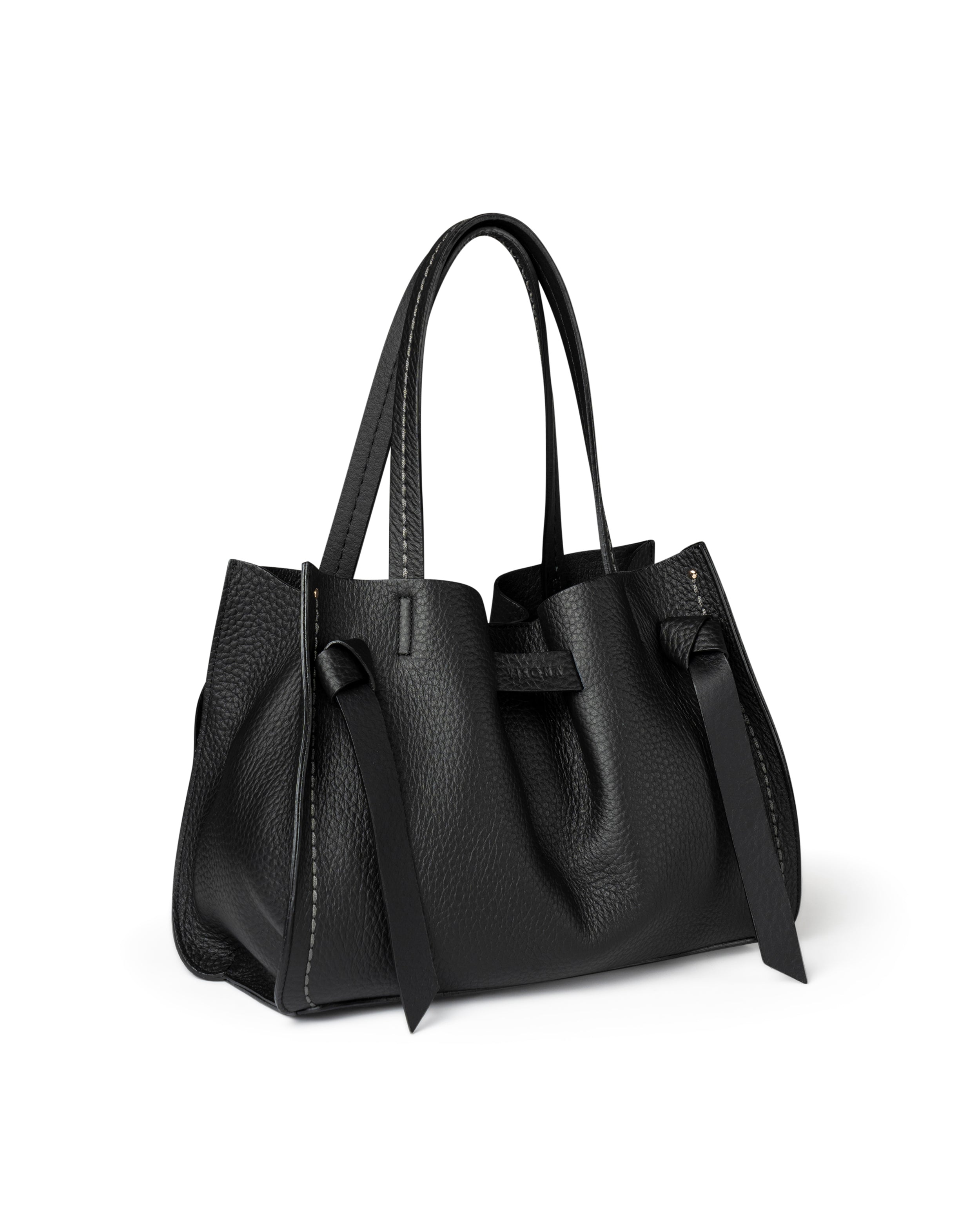 Plinio Visona VITTORIA Medium Tote Bag Black - Big Bag NY