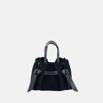 Plinio Visona VITTORIA Mini Tote Bag in Black Suede - Big Bag NY