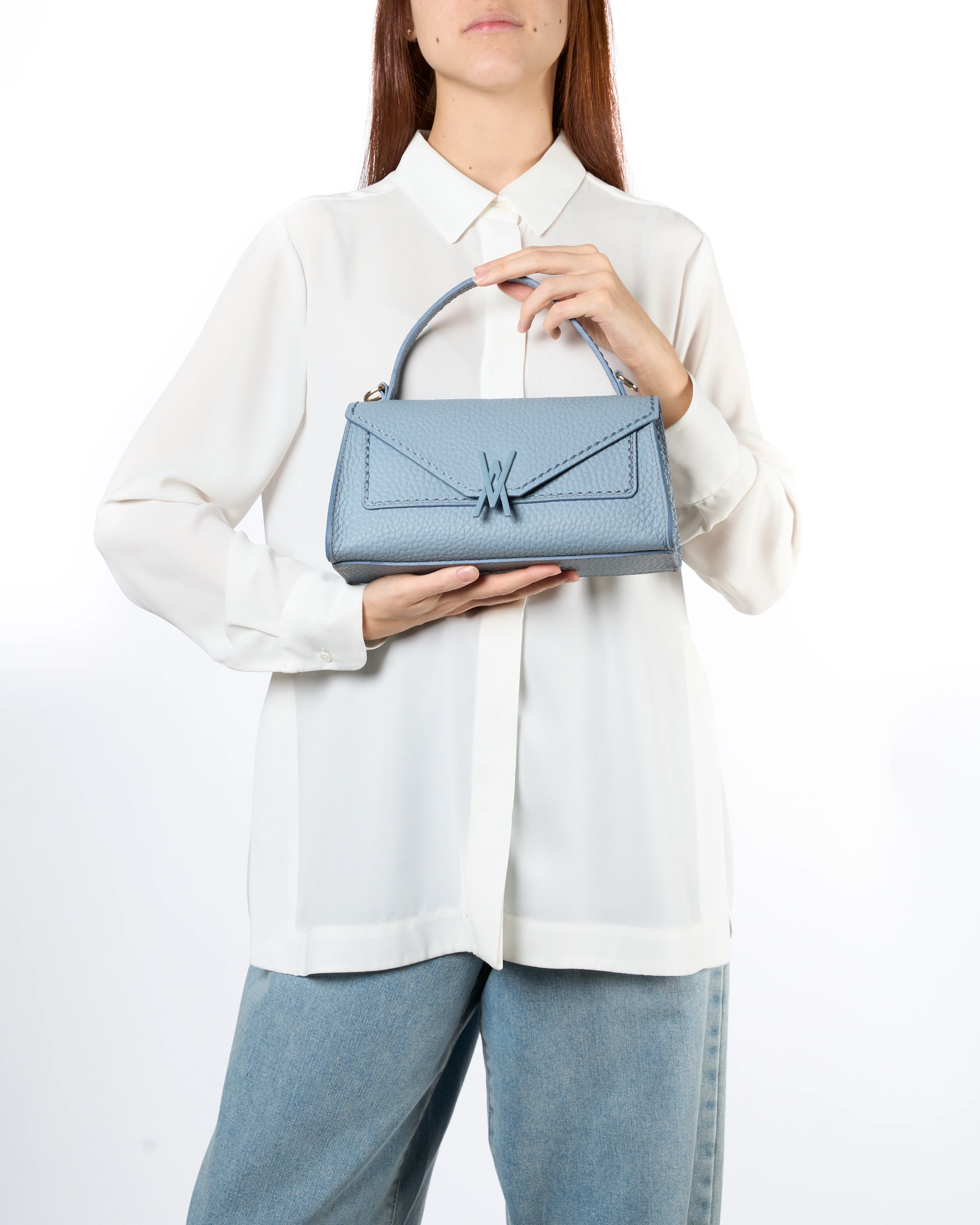 Plinio Visona Valentina Small Envelope Flap Bag in Artico - Big Bag NY