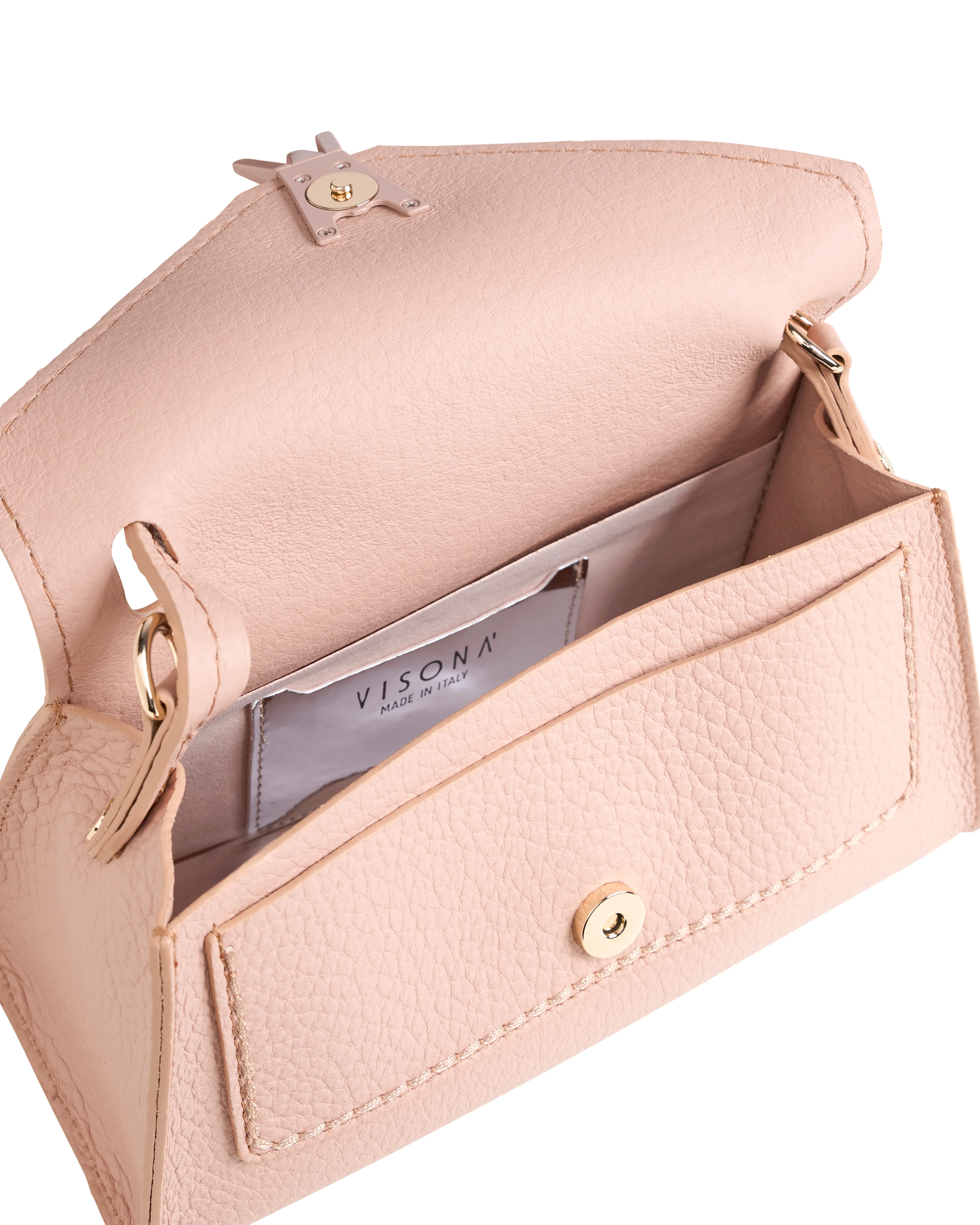 Plinio Visona Valentina Small Envelope Flap Bag in Pink - Big Bag NY