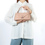 Plinio Visona Valentina Small Envelope Flap Bag in Pink - Big Bag NY