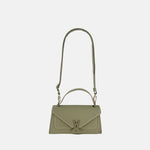 Plinio Visona Valentina Small Envelope Flap Bag in sage - Big Bag NY