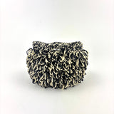 Poof Clutch with Chain Strap in Black and White - Big Bag NY
