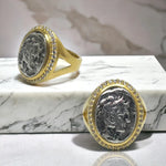 TAT2 Mixed Metal MONETA Coin Ring - Big Bag NY