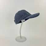 Raffia Effect Baseball Cap Slate Blue - Big Bag NY