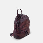 Reptile's House Lunette Mini Backpack in Burgundy - Big Bag NY