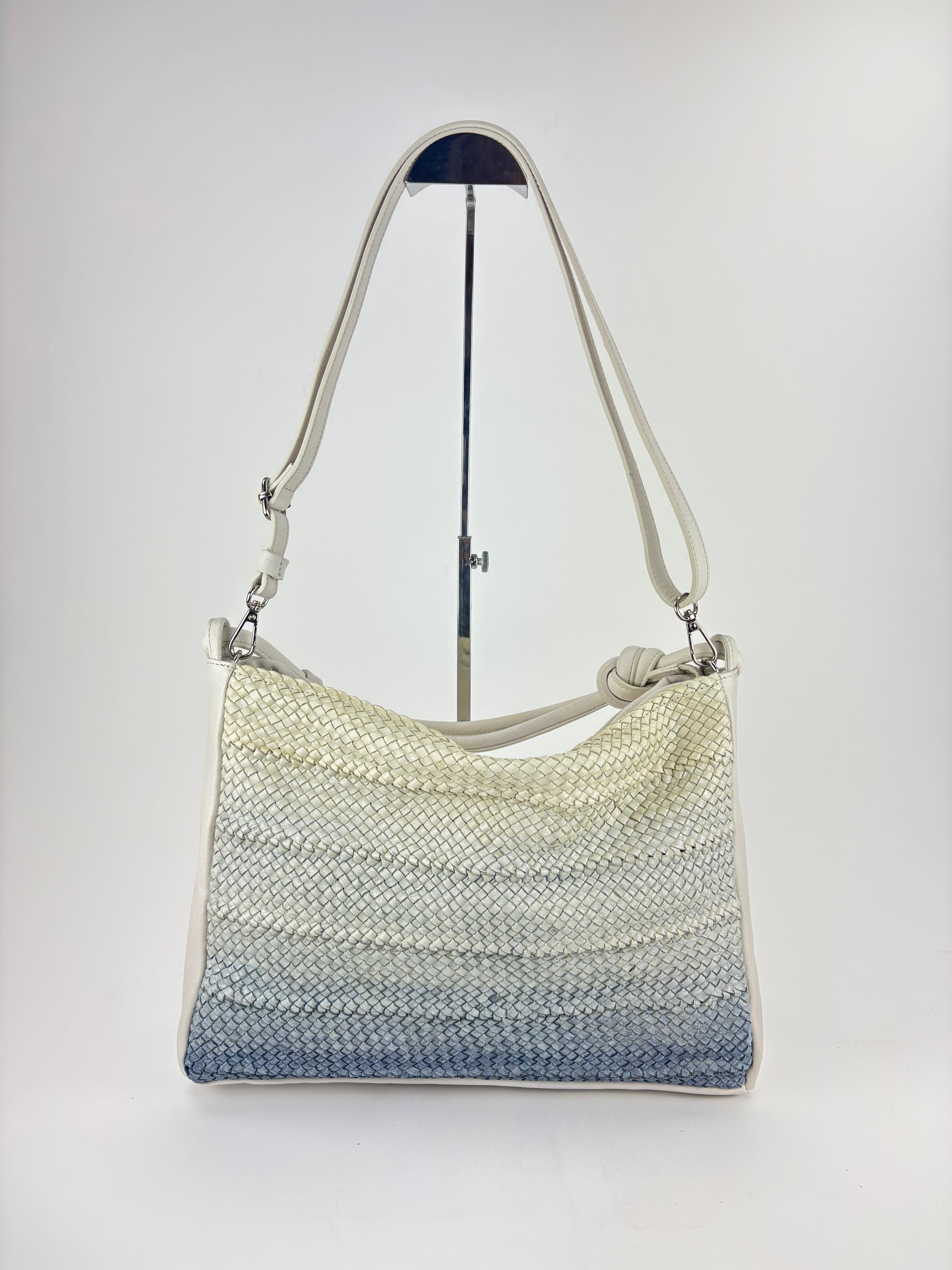 Reptile's House Soul Ombre Woven Shoulder Bag Sky Blue - Big Bag NY 