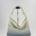 Reptile's House Soul Ombre Woven Shoulder Bag Sky Blue - Big Bag NY 1
