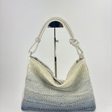 Reptile's House Soul Ombre Woven Shoulder Bag Sky Blue - Big Bag NY 1