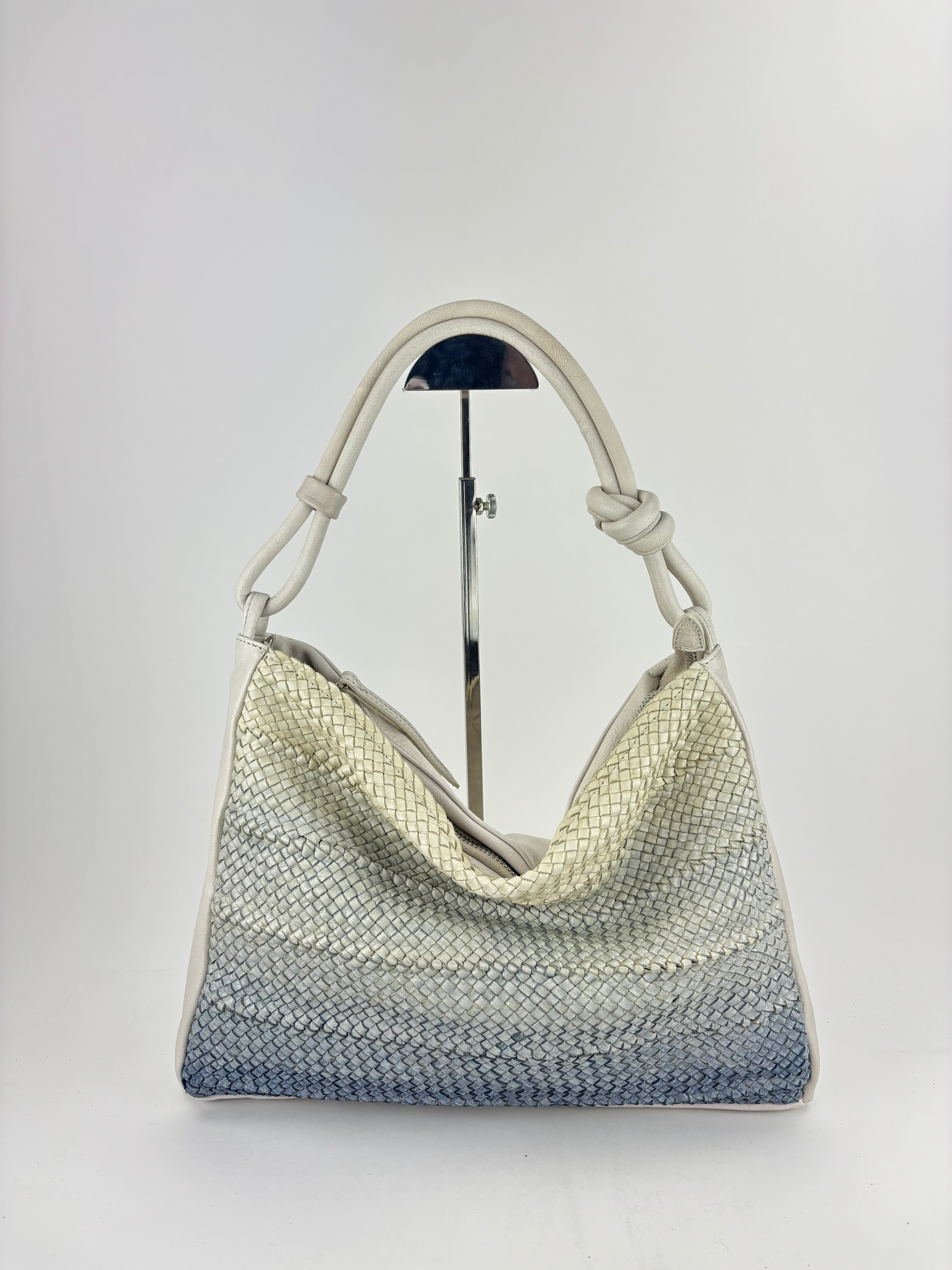 Reptile's House Soul Ombre Woven Shoulder Bag Sky Blue - Big Bag NY 1