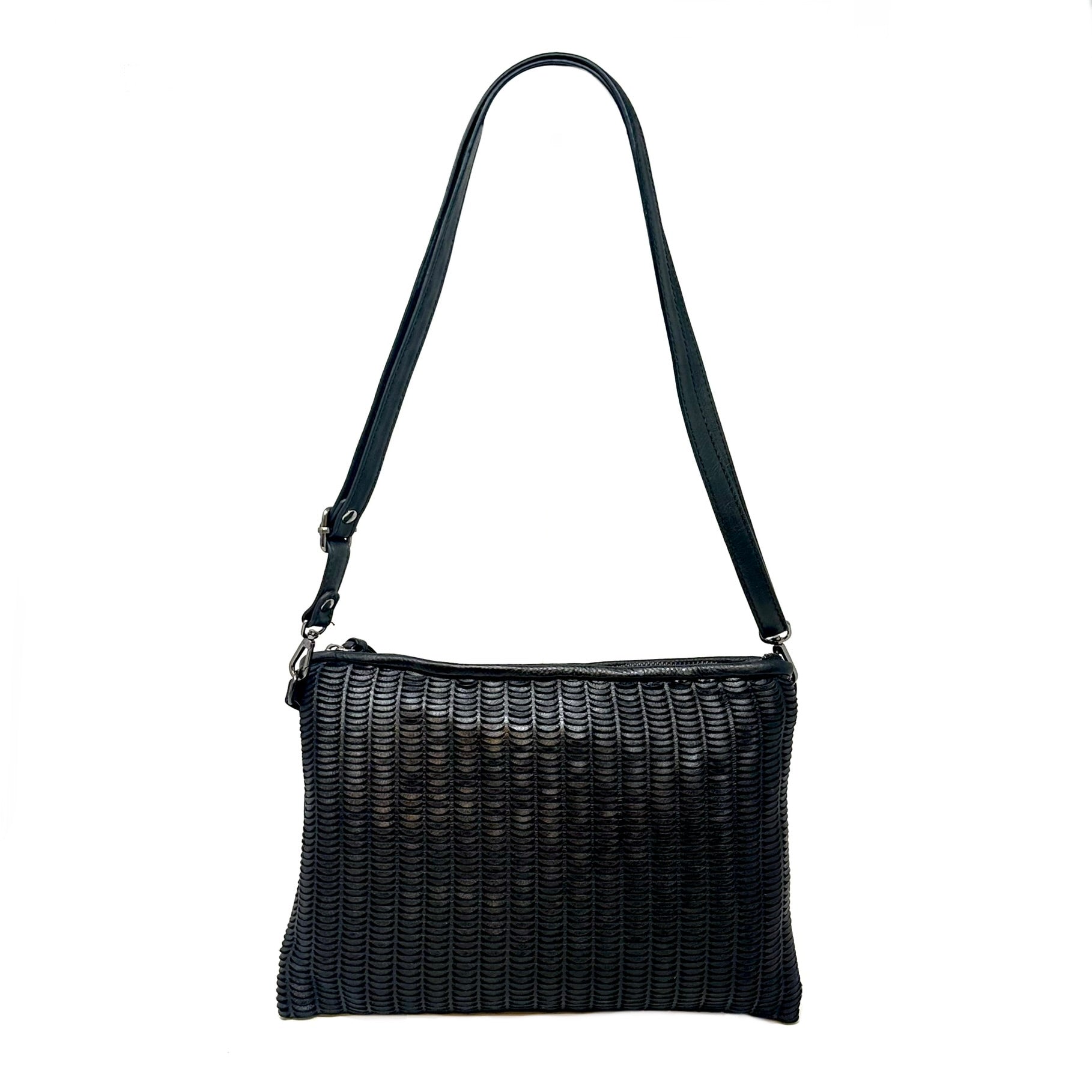 Reptiles House LUNE small shoulder Bag NERO - BIG BAG NY