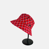 Rossomenta Pok hat  Bucket Rain Hat in Red Lattice Print - Big Bag NY