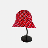 Rossomenta Pok hat  Bucket Rain Hat in Red Lattice Print - Big Bag NY
