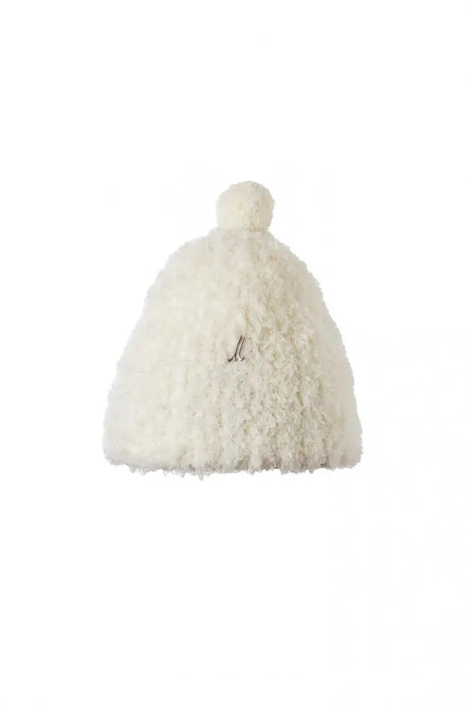 White Mühlbauer Florian Bobble Beanie - Big Bag NY