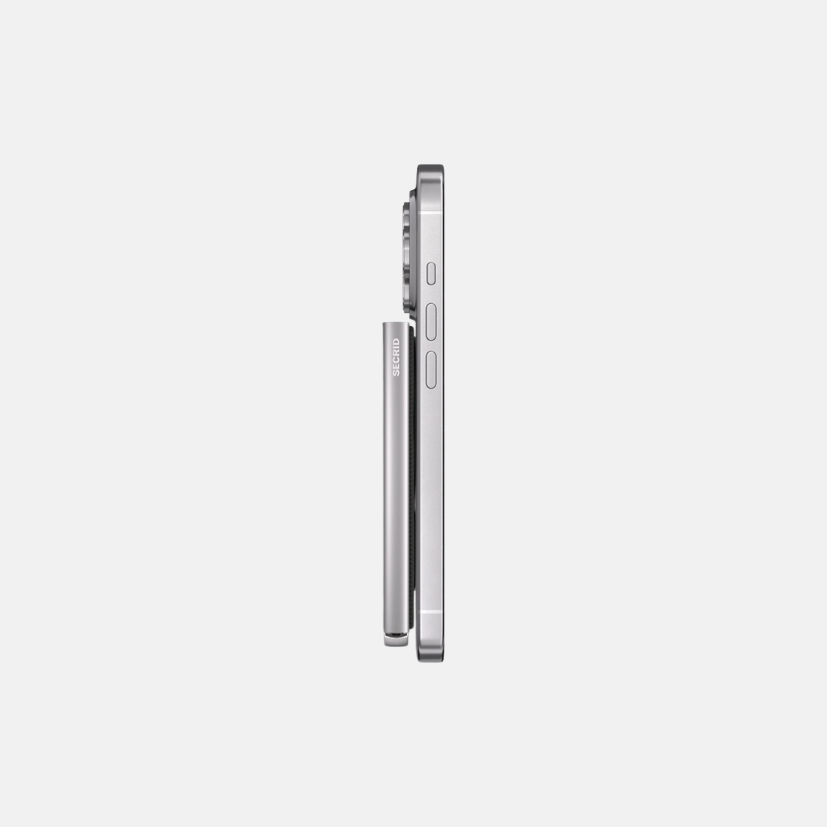 SECRID Premium + Fluted Card Protector for MagSafe Silver - Big Bag NY