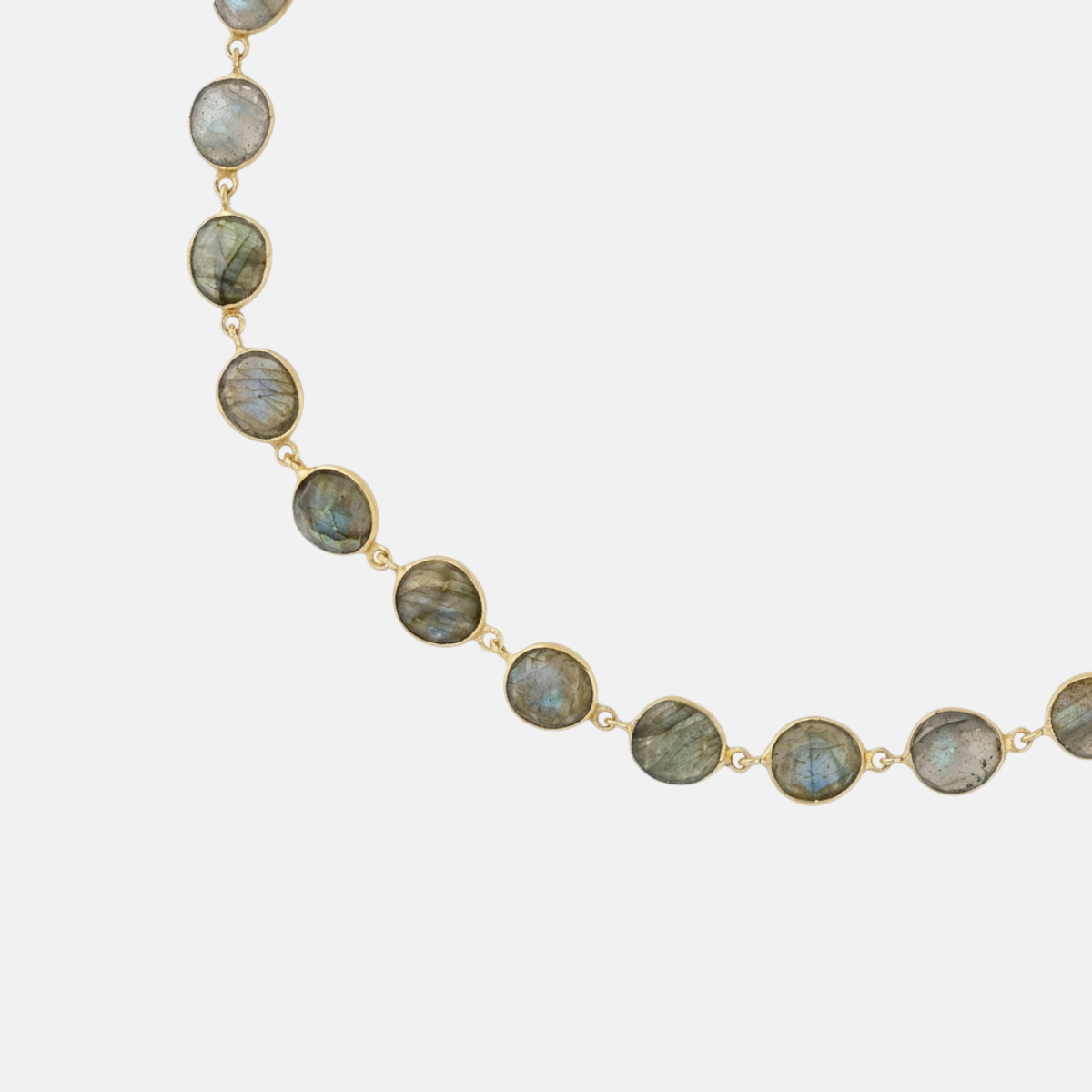 SHANSHAN Paris ELLIPSI Necklace in Labradorite - Big Bag NY