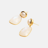 SHANSHAN Paris Earrings in Pearl and Moonstone - Big Bag NY