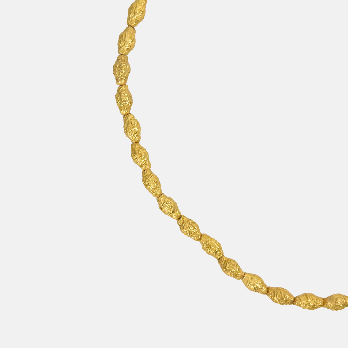 SHANSHAN Paris MENTAH Textured Gold Bead Necklace - BIG BAG NY