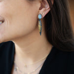 Austin Titus Blade Drop Earrings with Cyanite - Big Bag NY