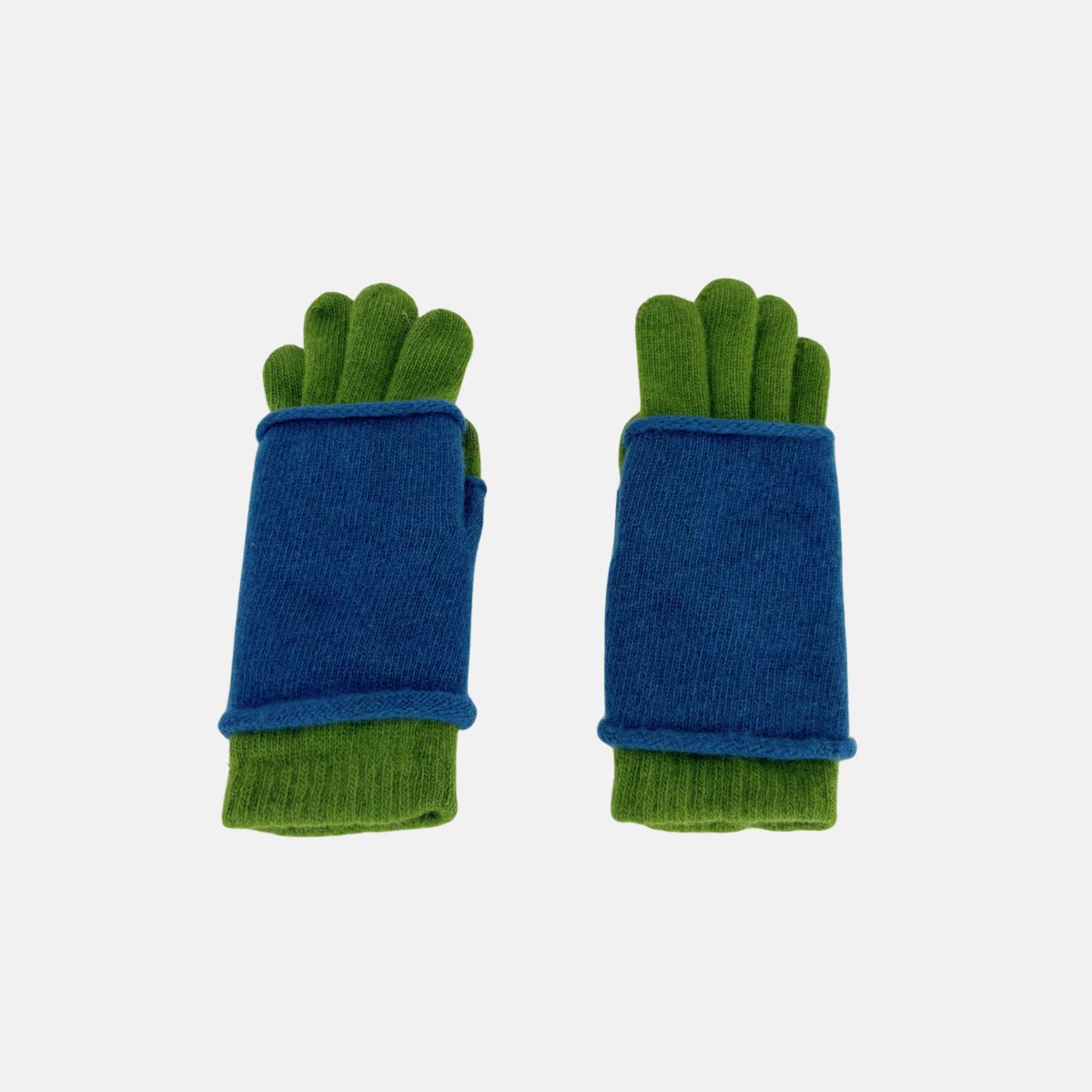Santacana Short Wool and Cashmere Glove with Removable Fingerless Cover Cactus - Big Bag NY