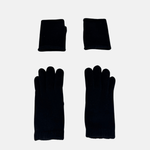Santacana Short Wool and Cashmere Glove with Removable Fingerless Cover Marengo - Big Bag NY