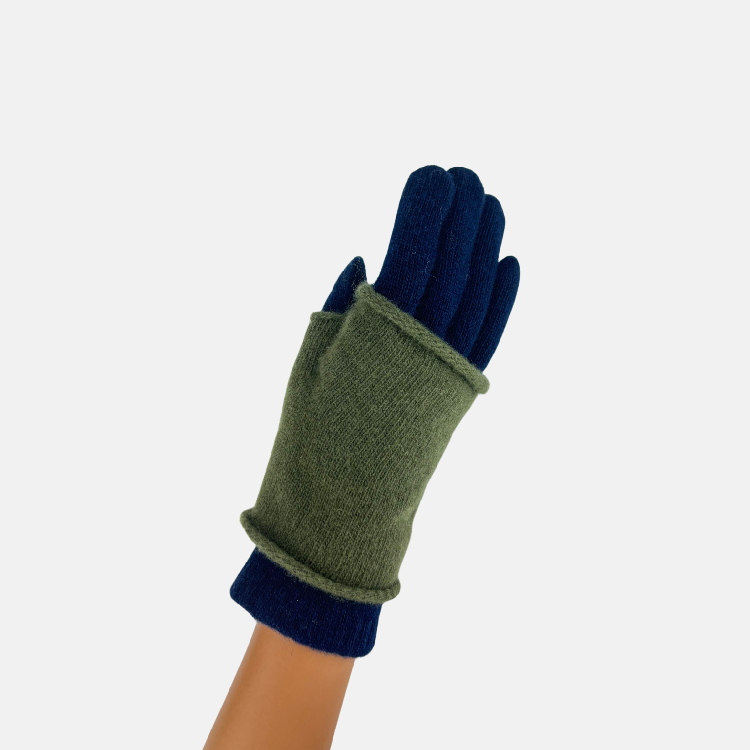 Santacana Short Wool and Cashmere Glove with Removable Fingerless Cover- Big Bag NY