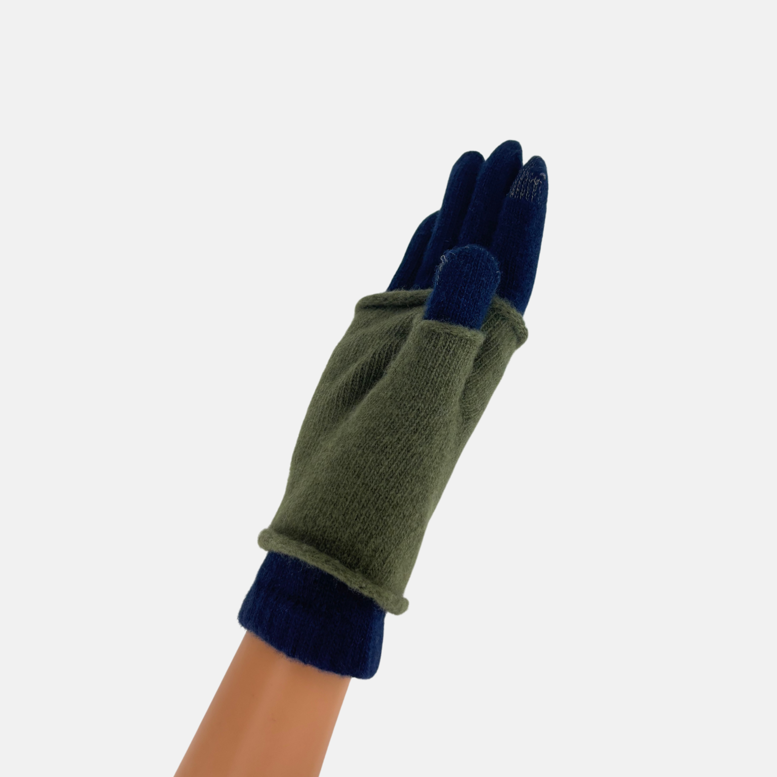 Santacana Short Wool and Cashmere Glove with Removable Fingerless Cover- Big Bag NY