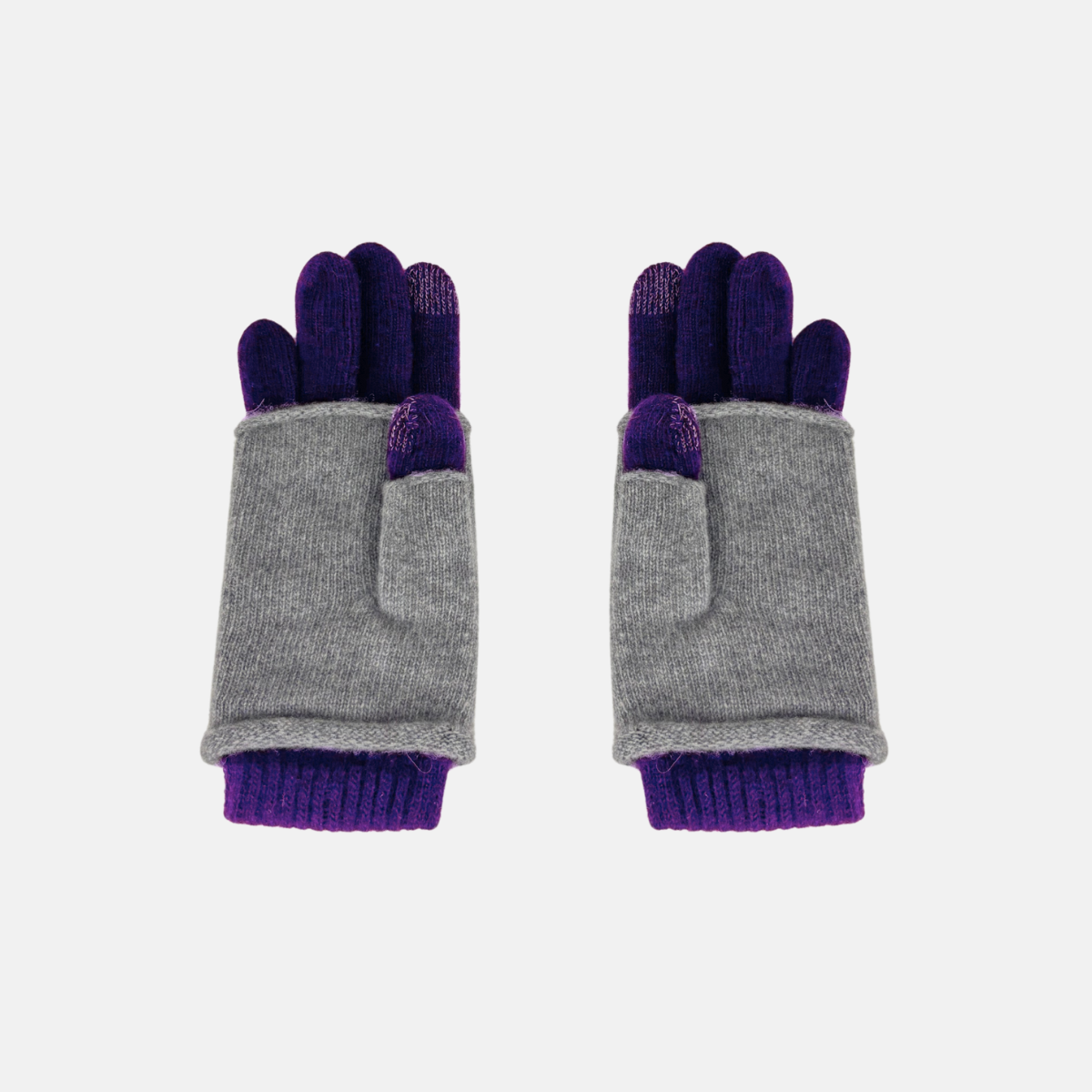 Santacana Short Wool and Cashmere Glove with Removable Fingerless Cover Pruno - Big Bag NY