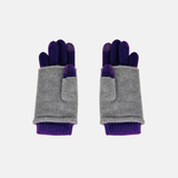 Santacana Short Wool and Cashmere Glove with Removable Fingerless Cover Pruno - Big Bag NY