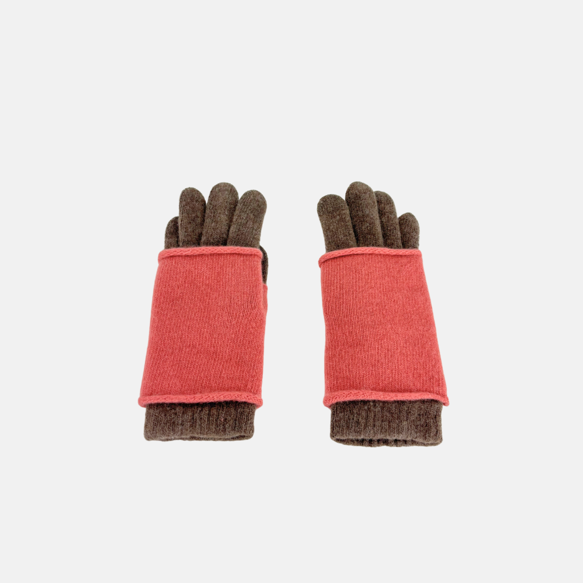 Santacana Short Wool and Cashmere Glove with Removable Fingerless Cover Vison - Big Bag NY