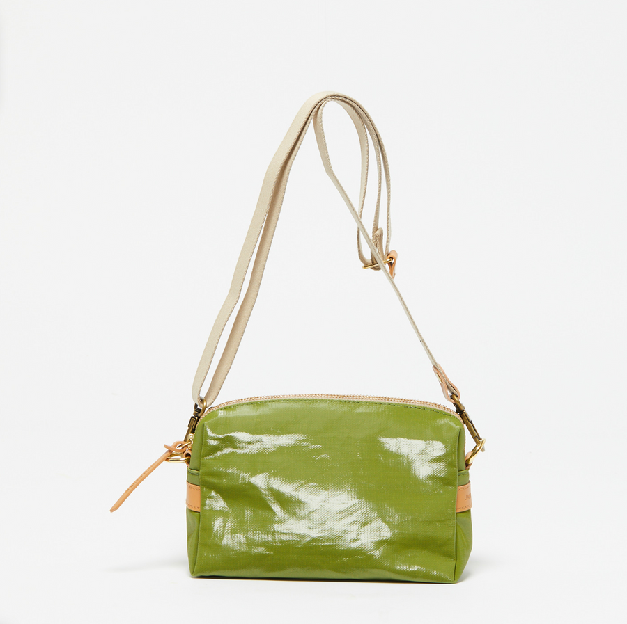 Jack Gomme Mini Linen Shoulder and Crossbody Bag Green - Big Bag NY