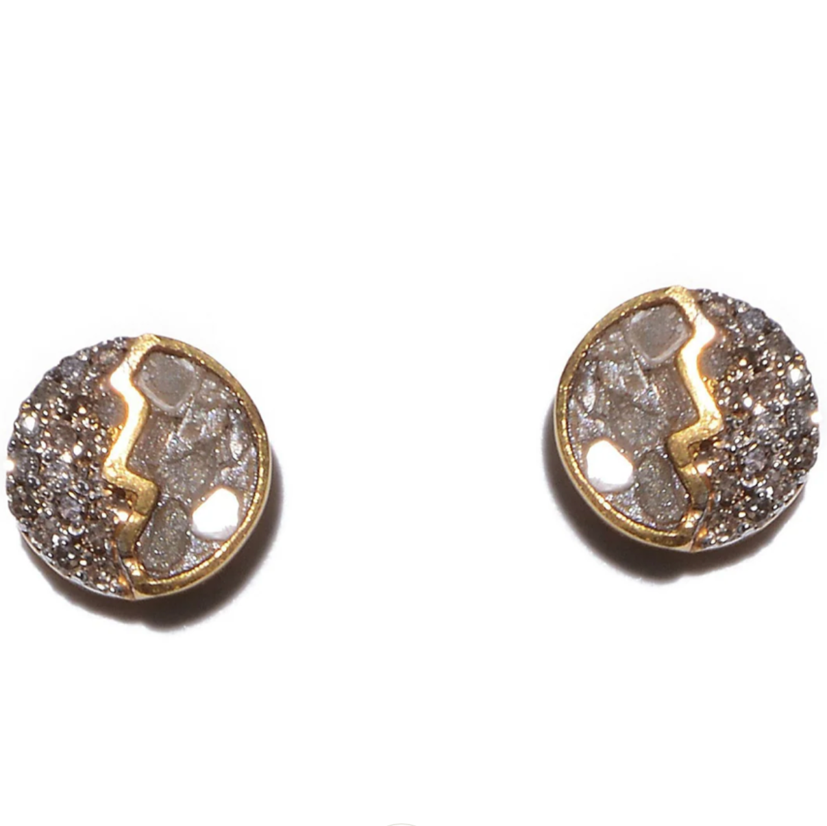 Shana Gulati Raina Studs with Silver Resin - Big Bag NY