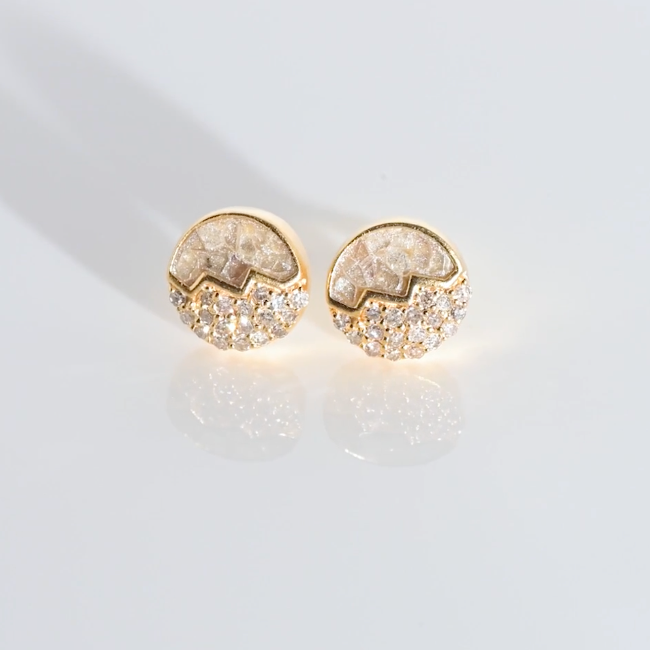 Shana Gulati Raina Studs with Silver Resin - Big Bag NY