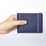 Navy Minimalist Wallet With 8 credit cards