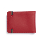 Red Minimalist Wallet With 8 credit cards