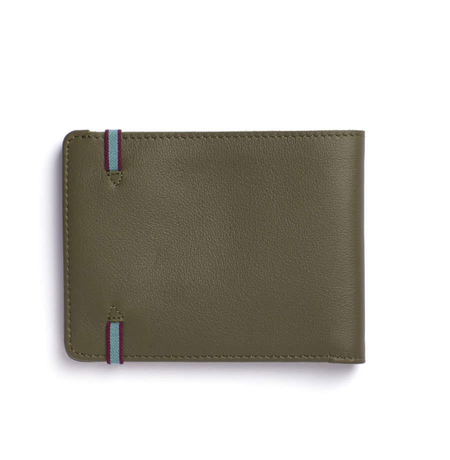 Kaki Minimalist Wallet With 8 credit cards