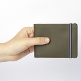 Kaki Minimalist Wallet With 8 credit cards