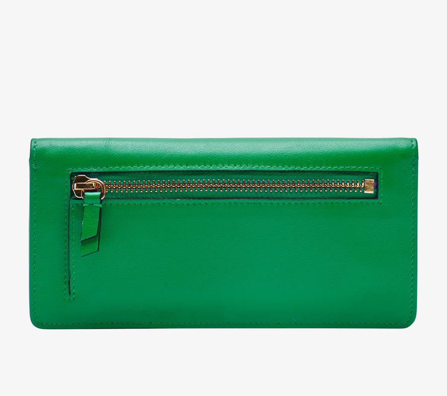 Tusk Joy Gusseted Clutch Wallet Emerald- Big Bag NY