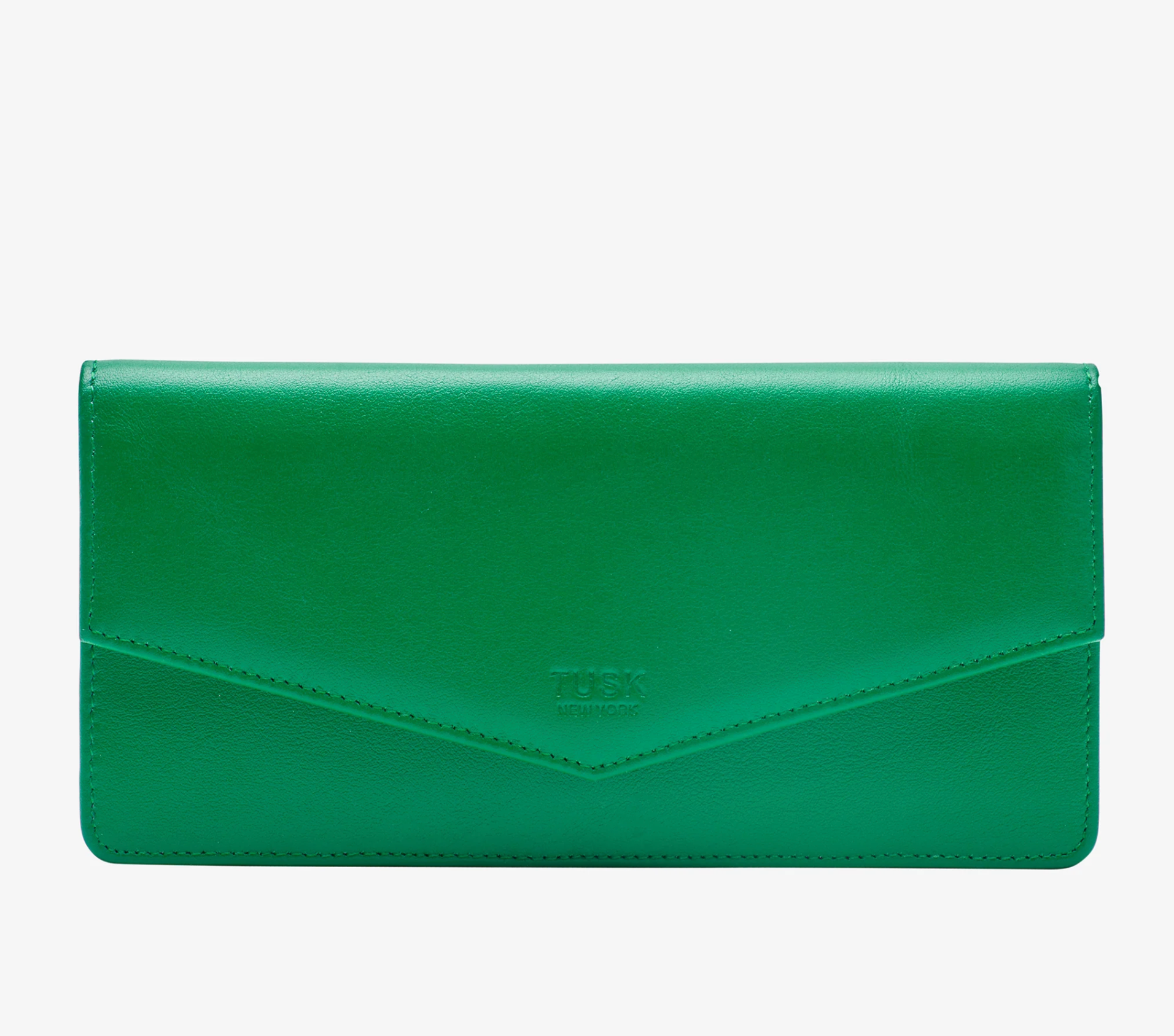 Tusk Joy Gusseted Clutch Wallet Emerald- Big Bag NY