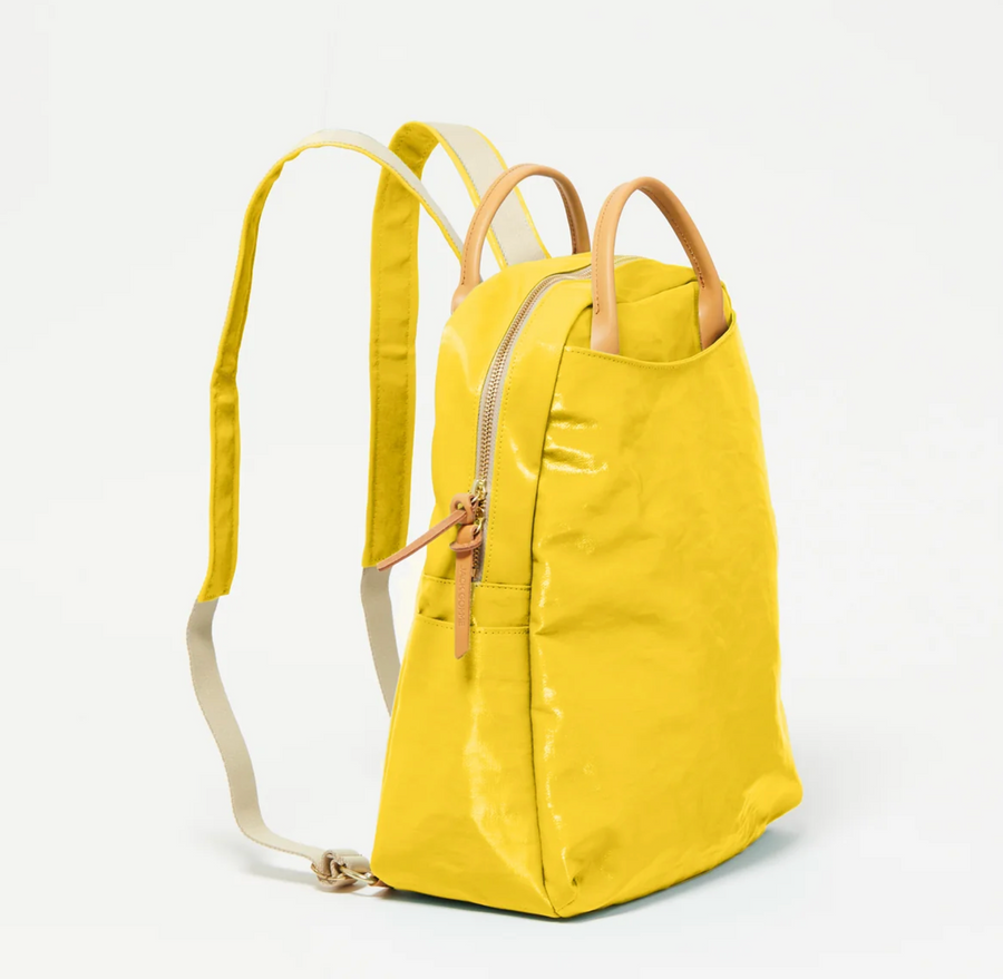 Jack Gomme LAMI Linen Backpack Yellow - Big Bag NY