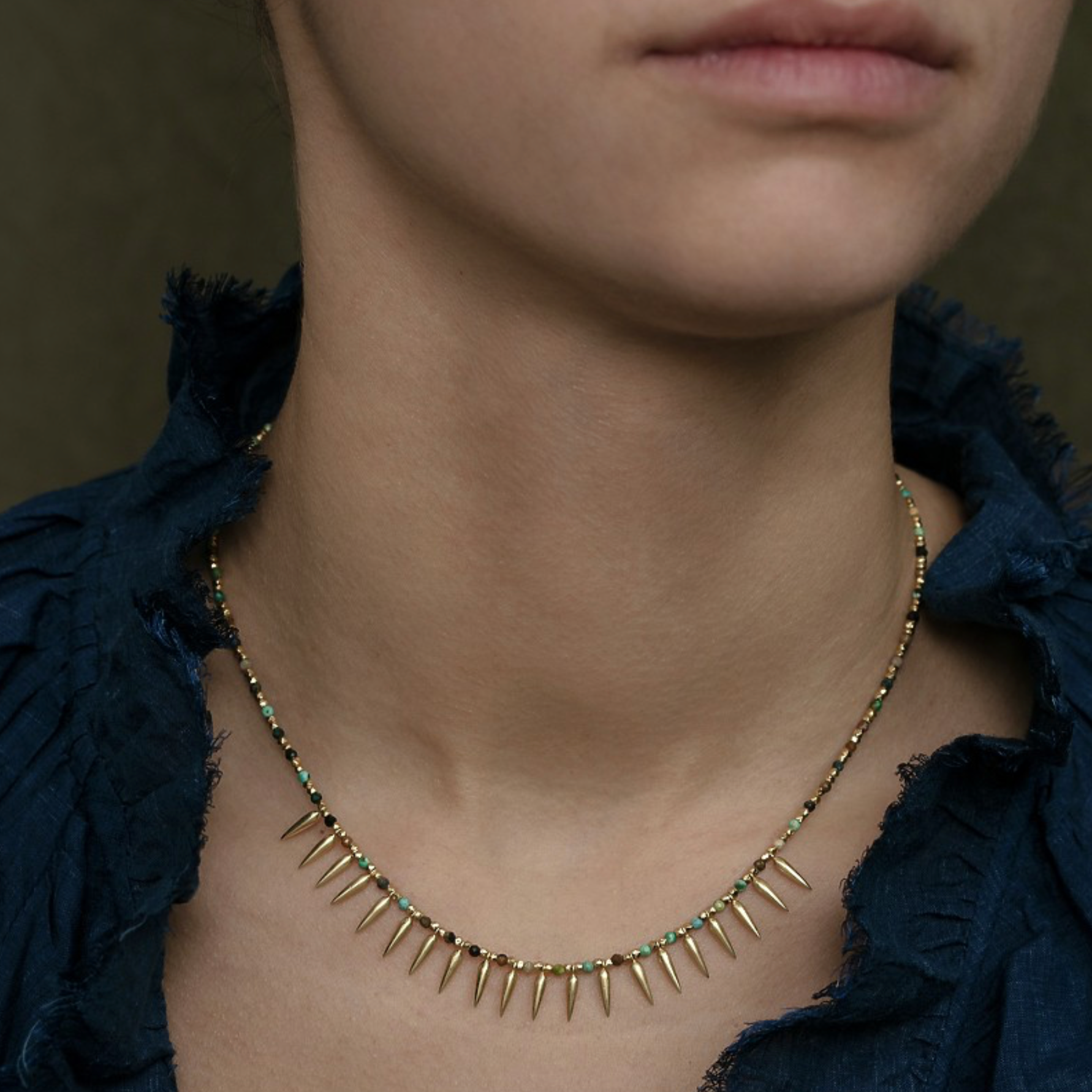 5octobre Hawk Turquoise Necklace - Big Bag NY