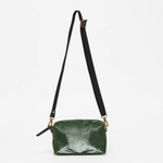 Jack Gomme Mini Shoulder Bag in Coated Linen Cypres Green - Big Bag NY