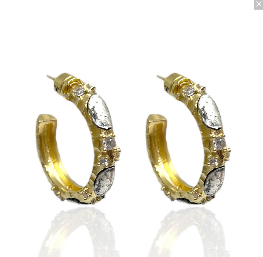 Gold Alma Hoop Earrings